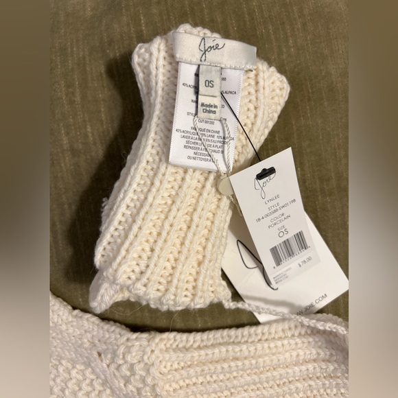 JOIE Fingerless gloves. Porcelain color. - Picture 5 of 6